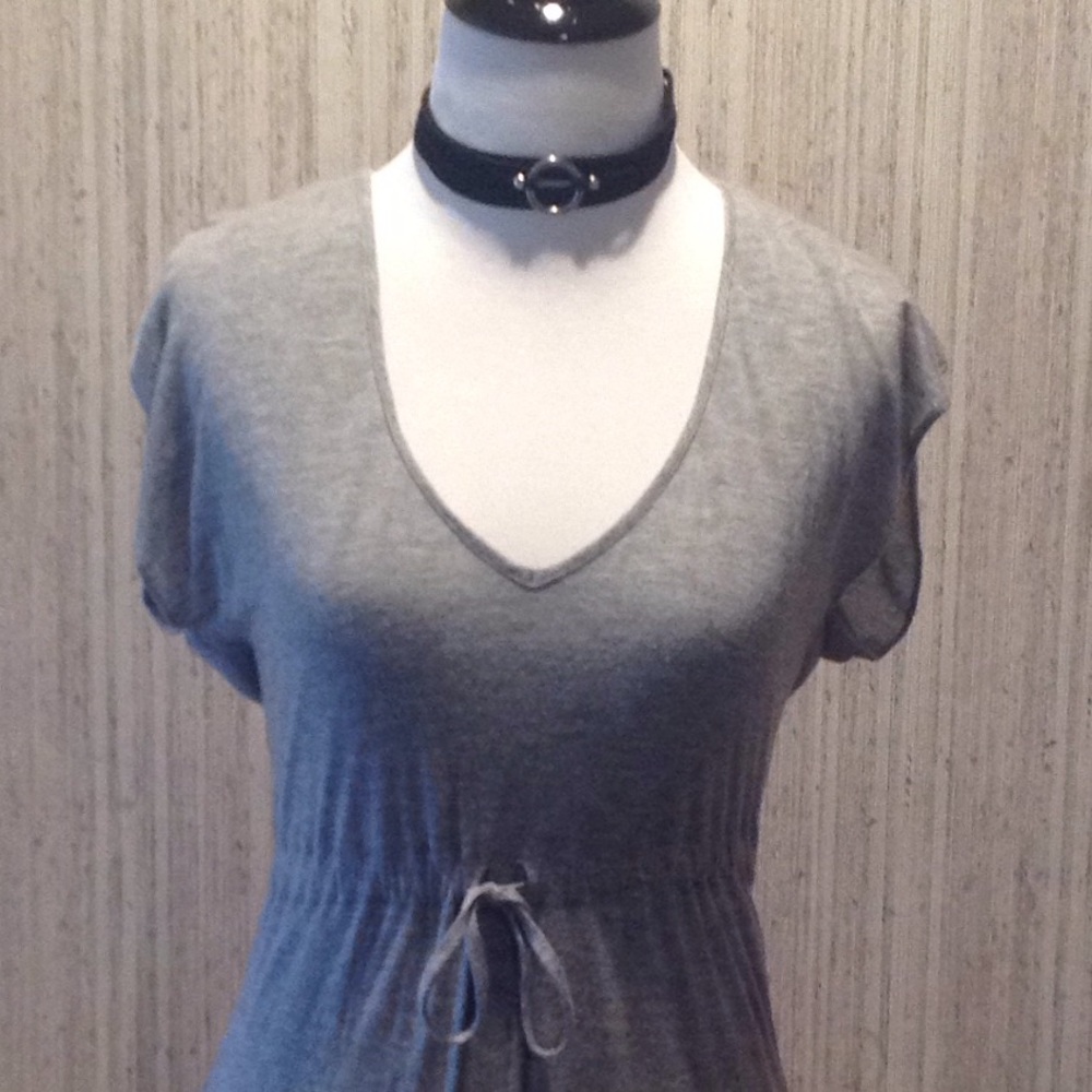 DOUBLE LINED DRAWSTRING SOFT SOFT DRESS